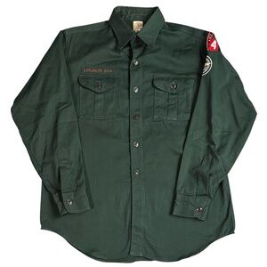 Vintage 1950s BSA Boy Scout Explorer Shirt Patched Salt Lake City Men’s L
